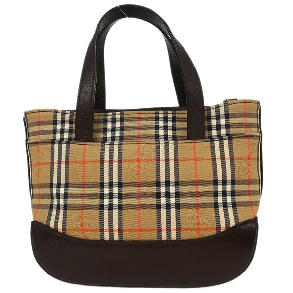 Burberry Beige Brown House Check Tote Bag - Picture 3 of 11